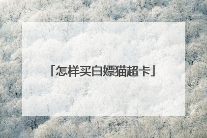 怎样买白嫖猫超卡