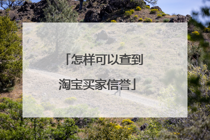 怎样可以查到淘宝买家信誉