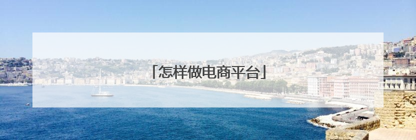 怎样做电商平台