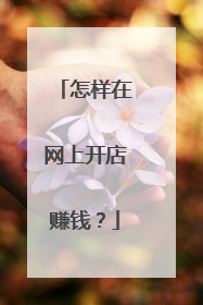 怎样在网上开店赚钱?