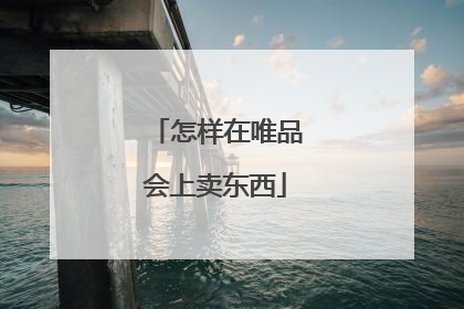 怎样在唯品会上卖东西