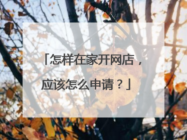 怎样在家开网店,应该怎么申请?
