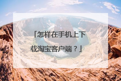 怎样在手机上下载淘宝客户端?