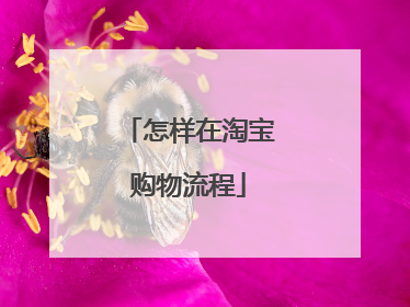 怎样在淘宝购物流程