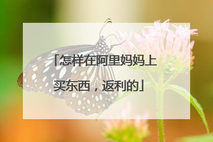 怎样在阿里妈妈上买东西,返利的