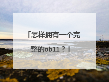 怎样拥有一个完整的ob11?