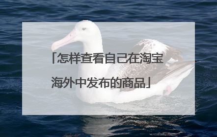 怎样查看自己在淘宝海外中发布的商品