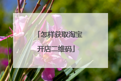 怎样获取淘宝开店二维码