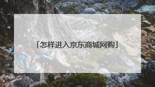 怎样进入京东商城网购