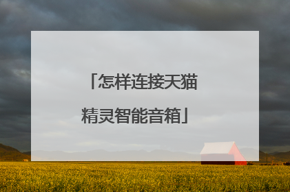 怎样连接天猫精灵智能音箱