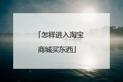 怎样进入淘宝商城买东西