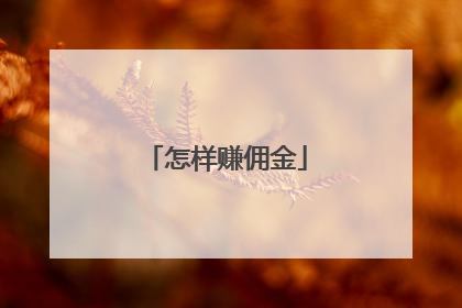 怎样赚佣金