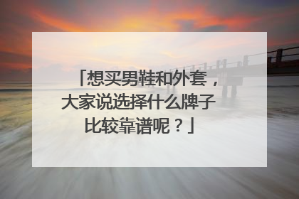 想买男鞋和外套,大家说选择什么牌子比较靠谱呢?
