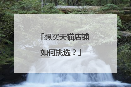 想买天猫店铺如何挑选?
