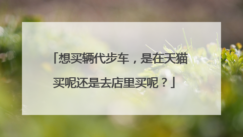 想买辆代步车,是在天猫买呢还是去店里买呢?