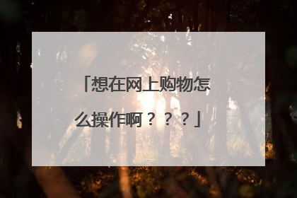 想在网上购物怎么操作啊???