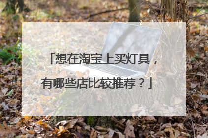 想在淘宝上买灯具,有哪些店比较推荐?