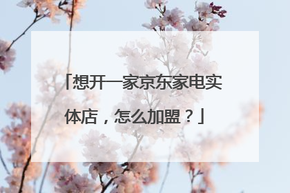 想开一家京东家电实体店，怎么加盟？