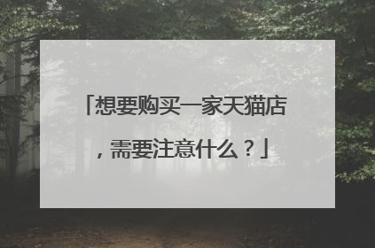 想要购买一家天猫店,需要注意什么?
