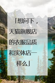 想问下,天猫旗舰店的衣服品质和实体店一样么