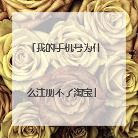 我的手机号为什么注册不了淘宝