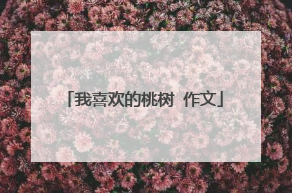 我喜欢的桃树 作文