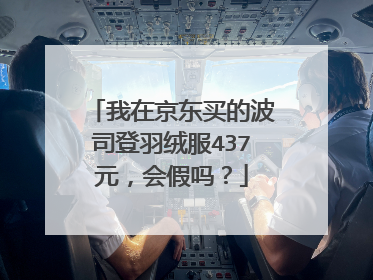 我在京东买的波司登羽绒服437元,会假吗?