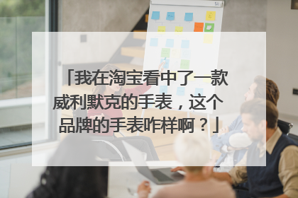 我在淘宝看中了一款威利默克的手表,这个品牌的手表咋样啊?