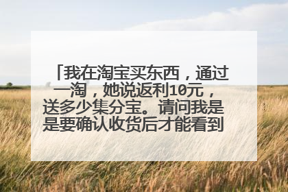 我在淘宝买东西,通过一淘,她说返利10元,送多少集分宝。请问我是是要确认收货后才能看到返利情况吗?