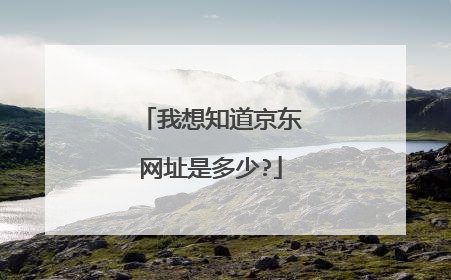 我想知道京东网址是多少?