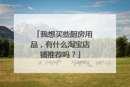 我想买些厨房用品,有什么淘宝店铺推荐吗?