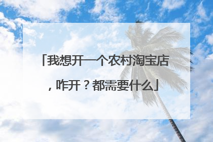 我想开一个农村淘宝店,咋开?都需要什么