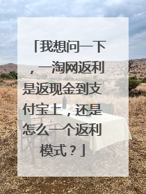 我想问一下,一淘网返利是返现金到支付宝上,还是怎么一个返利模式?