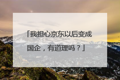 我担心京东以后变成国企,有道理吗?