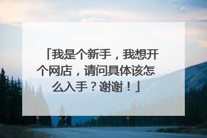 我是个新手,我想开个网店,请问具体该怎么入手?谢谢!