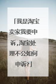 我是淘宝卖家我要申诉,淘宝处理不公如何申诉?