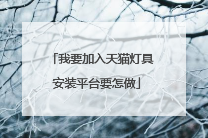 我要加入天猫灯具安装平台要怎做