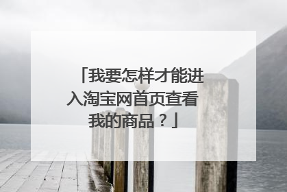 我要怎样才能进入淘宝网首页查看我的商品?