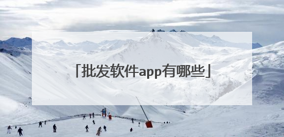 批发软件app有哪些