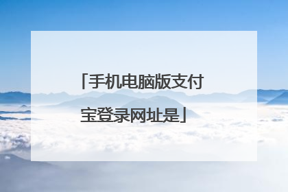 手机电脑版支付宝登录网址是