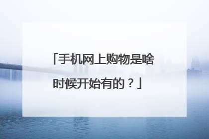 手机网上购物是啥时候开始有的?