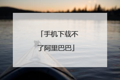手机下载不了阿里巴巴