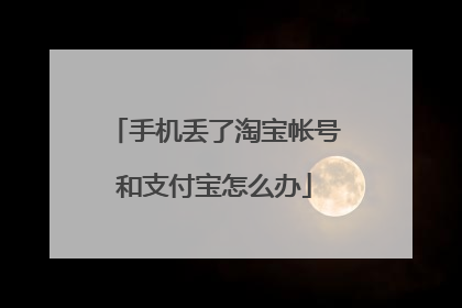 手机丢了淘宝帐号和支付宝怎么办