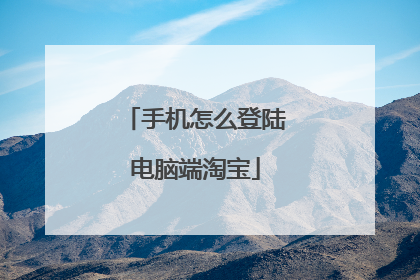 手机怎么登陆电脑端淘宝