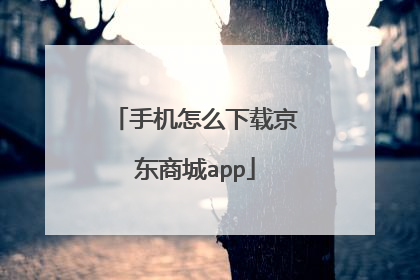 手机怎么下载京东商城app