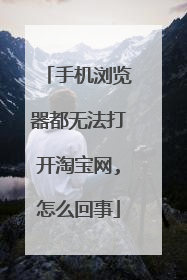手机浏览器都无法打开淘宝网,怎么回事