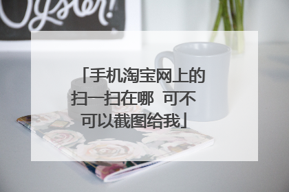 手机淘宝网上的扫一扫在哪 可不可以截图给我