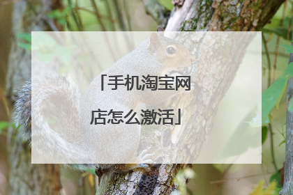 手机淘宝网店怎么激活