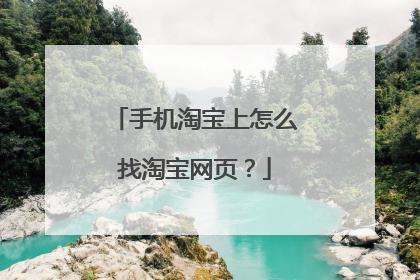 手机淘宝上怎么找淘宝网页?