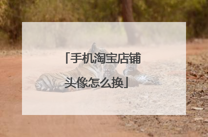 手机淘宝店铺头像怎么换